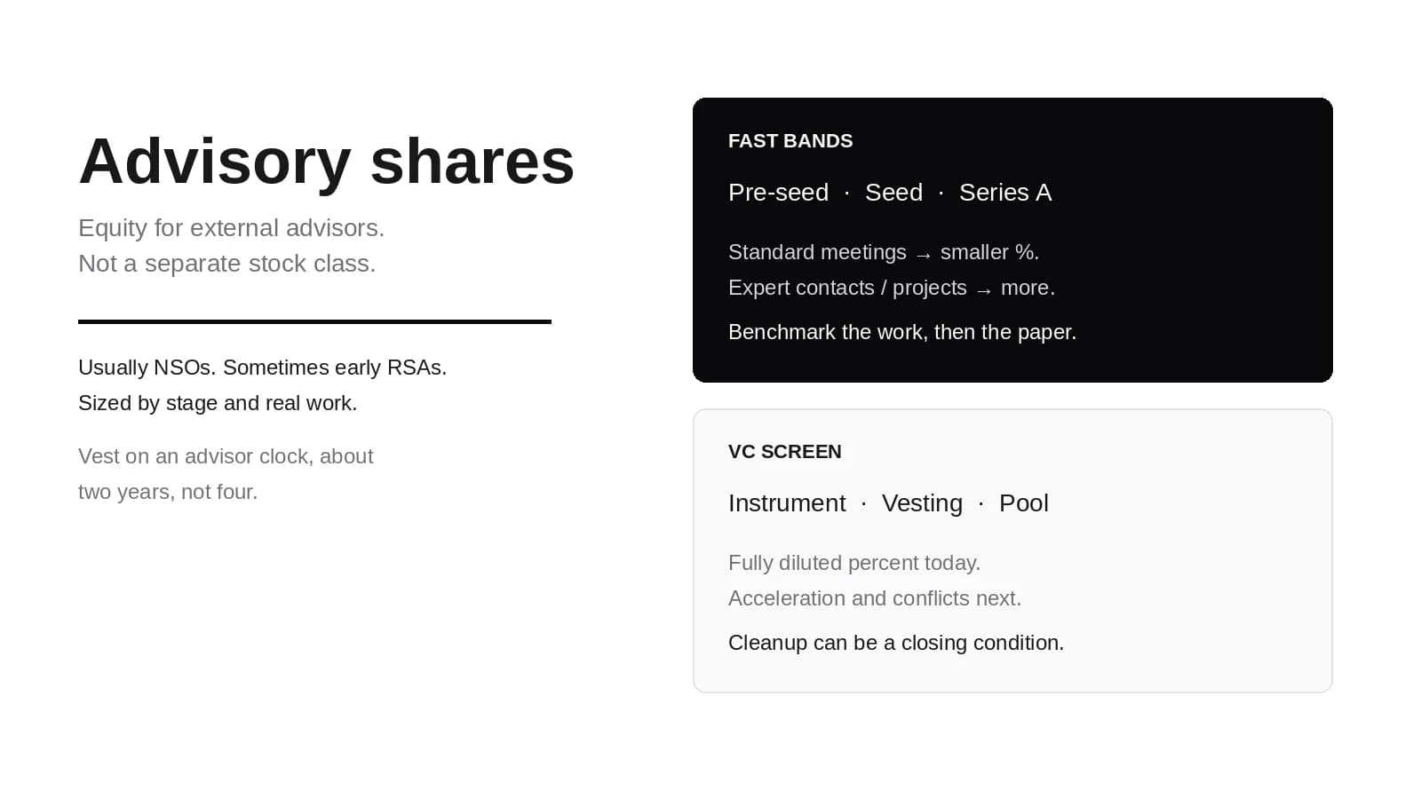 Advisory Shares: Definition, Vesting, and How VCs Read Them